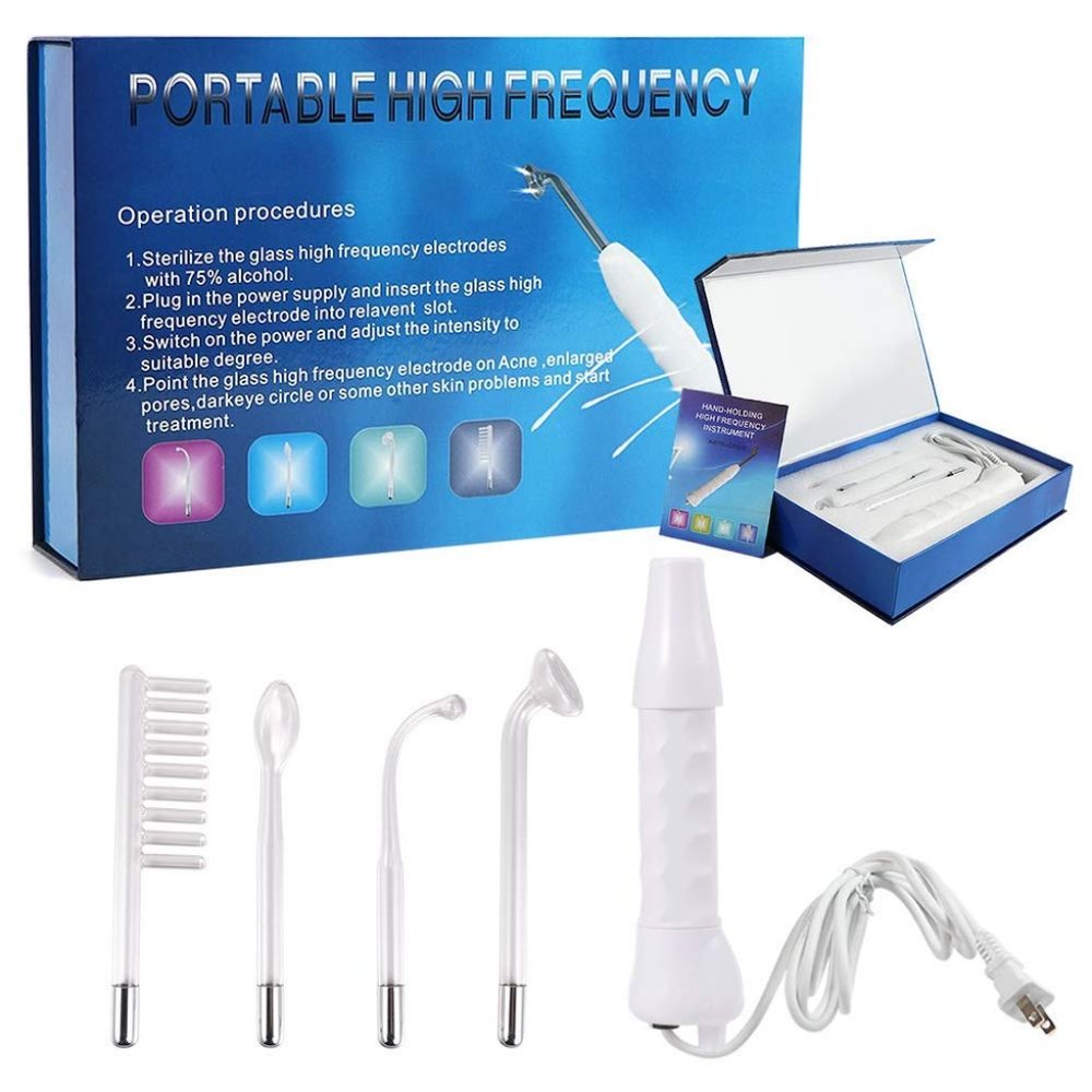 Portable Handheld High Frequency Facial Skin Therapy Wand Machine